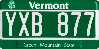 VT license plate YXB877