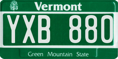 VT license plate YXB880