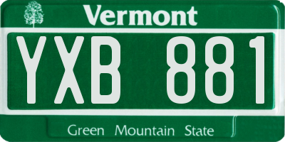 VT license plate YXB881