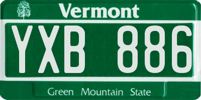 VT license plate YXB886