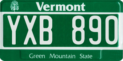 VT license plate YXB890