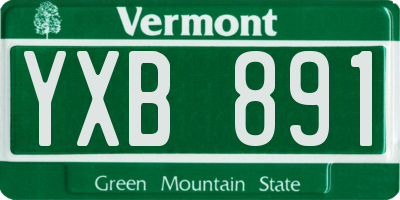 VT license plate YXB891