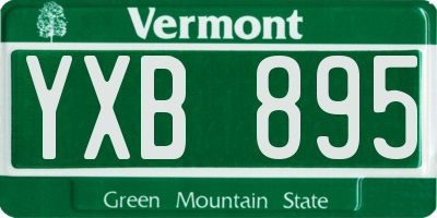 VT license plate YXB895