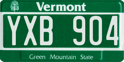 VT license plate YXB904