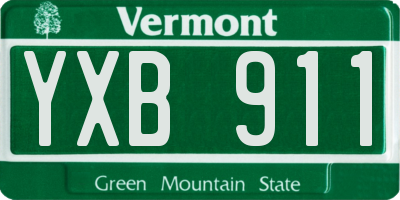 VT license plate YXB911