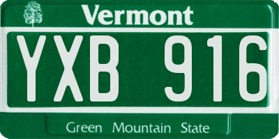 VT license plate YXB916