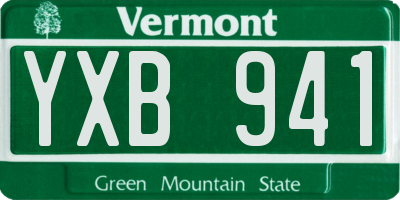 VT license plate YXB941