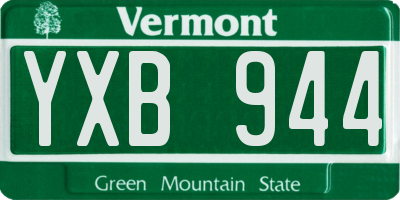 VT license plate YXB944