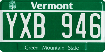 VT license plate YXB946