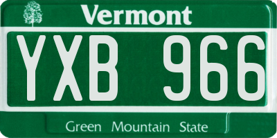 VT license plate YXB966
