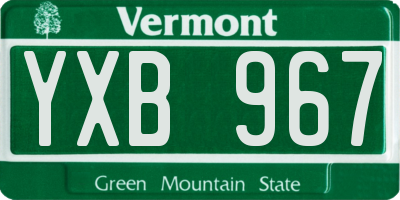 VT license plate YXB967