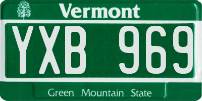 VT license plate YXB969