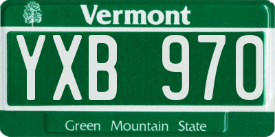 VT license plate YXB970