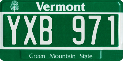 VT license plate YXB971