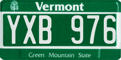 VT license plate YXB976