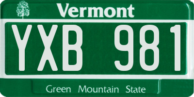 VT license plate YXB981