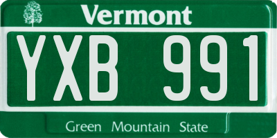 VT license plate YXB991