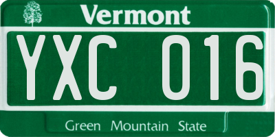 VT license plate YXC016