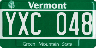 VT license plate YXC048