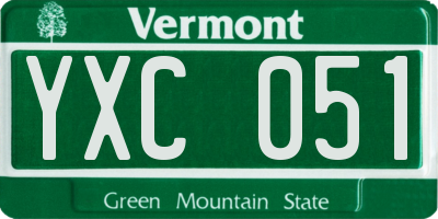 VT license plate YXC051