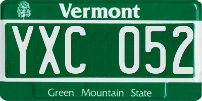 VT license plate YXC052