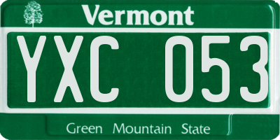 VT license plate YXC053