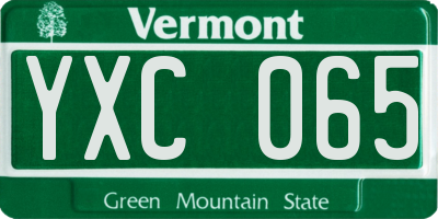 VT license plate YXC065