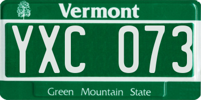 VT license plate YXC073
