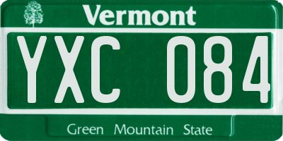 VT license plate YXC084