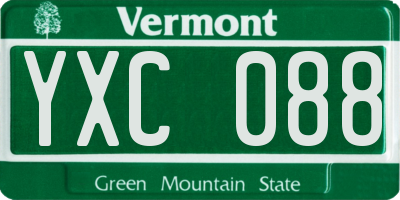 VT license plate YXC088