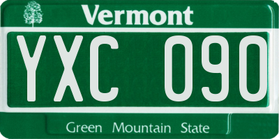 VT license plate YXC090
