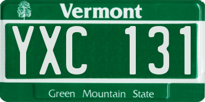 VT license plate YXC131