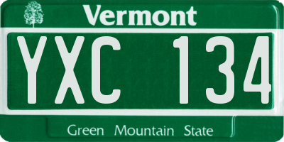 VT license plate YXC134