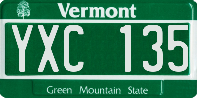 VT license plate YXC135