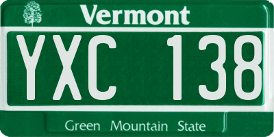 VT license plate YXC138