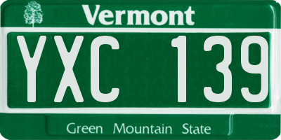 VT license plate YXC139