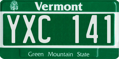 VT license plate YXC141
