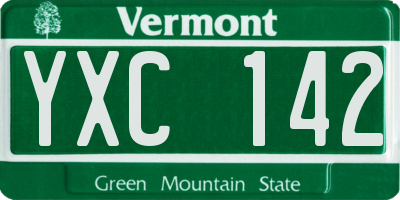 VT license plate YXC142