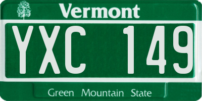 VT license plate YXC149
