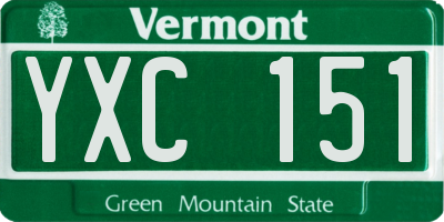 VT license plate YXC151