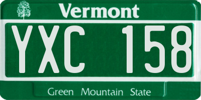 VT license plate YXC158