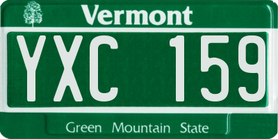 VT license plate YXC159