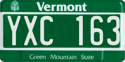 VT license plate YXC163