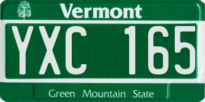 VT license plate YXC165