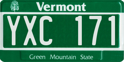 VT license plate YXC171