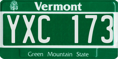 VT license plate YXC173