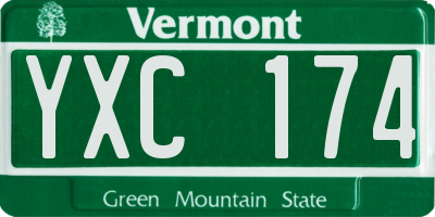 VT license plate YXC174