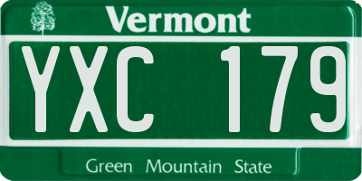 VT license plate YXC179