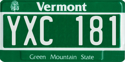 VT license plate YXC181
