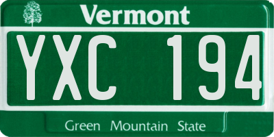 VT license plate YXC194